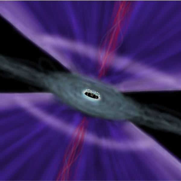 A figure demonstrating the principal luminous quasar structures